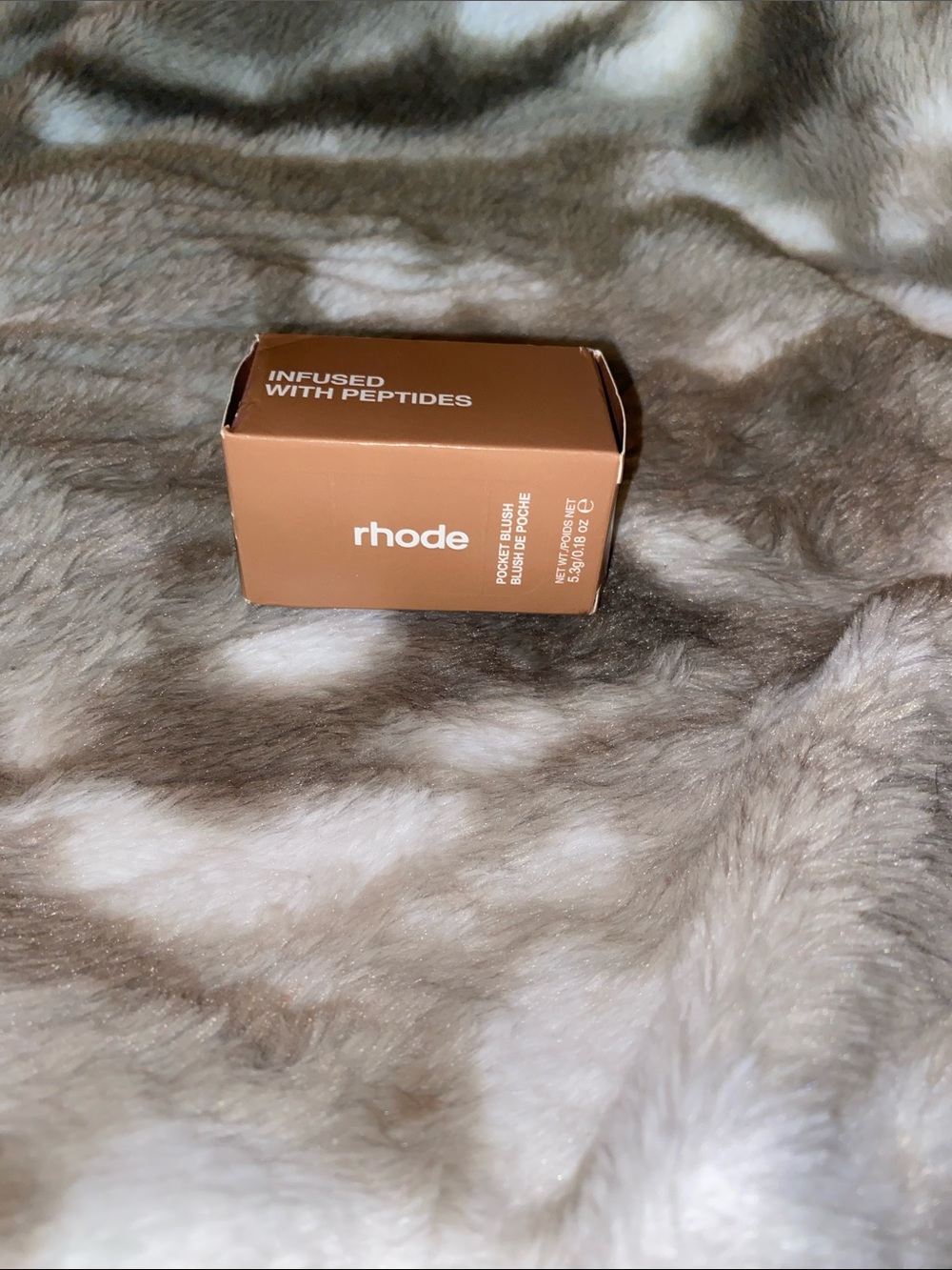 RHODE Peach Blush Compact in Warm Tan Packaging